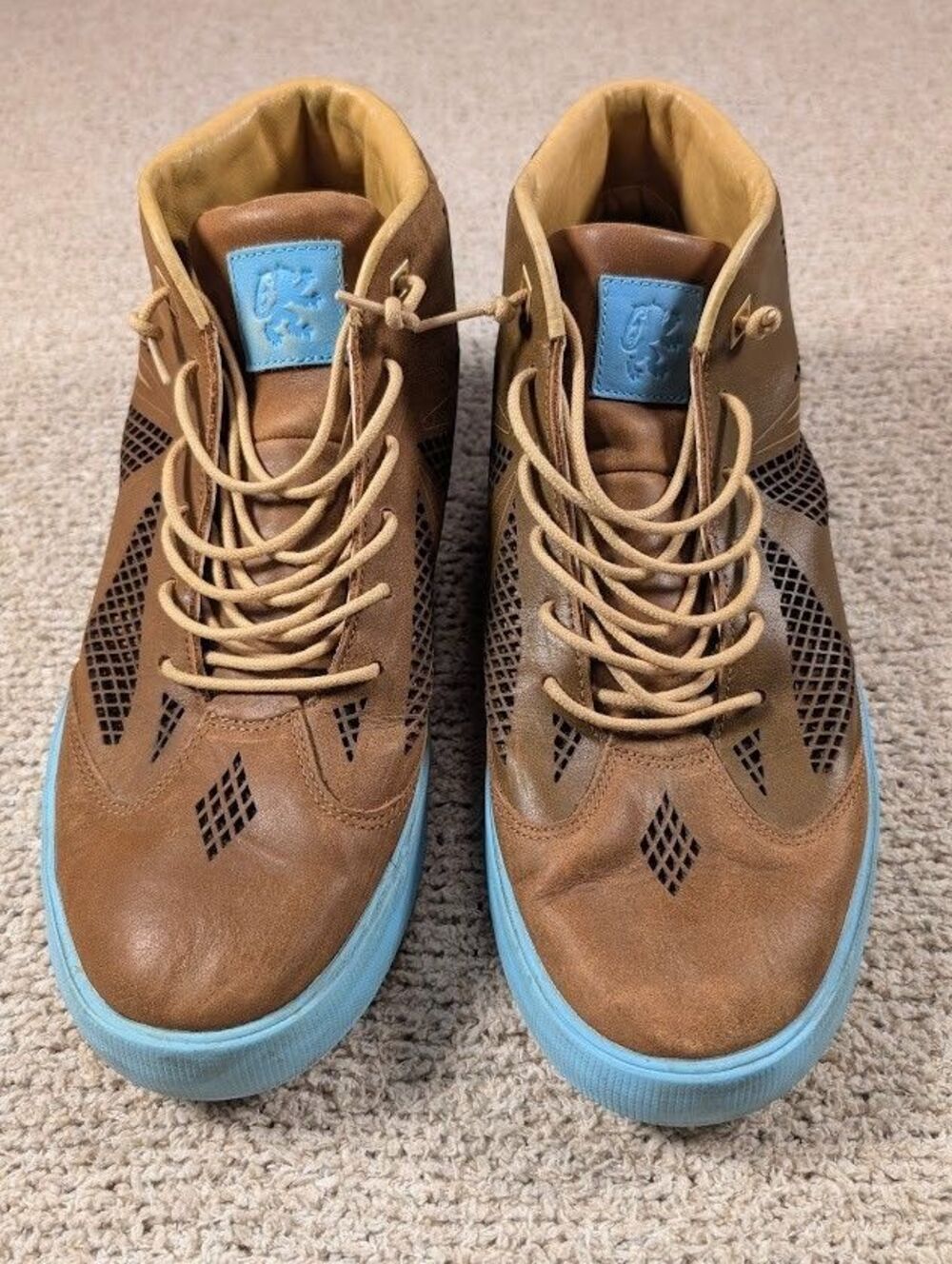 Nike LeBron X NSW Lifestyle NRG Hazelnut Pale Blue Gold Size 11 582553-200